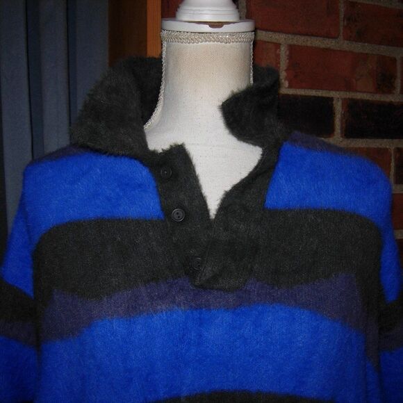 Zara Blue Striped SOFT Sweater M - Picture 2 of 5